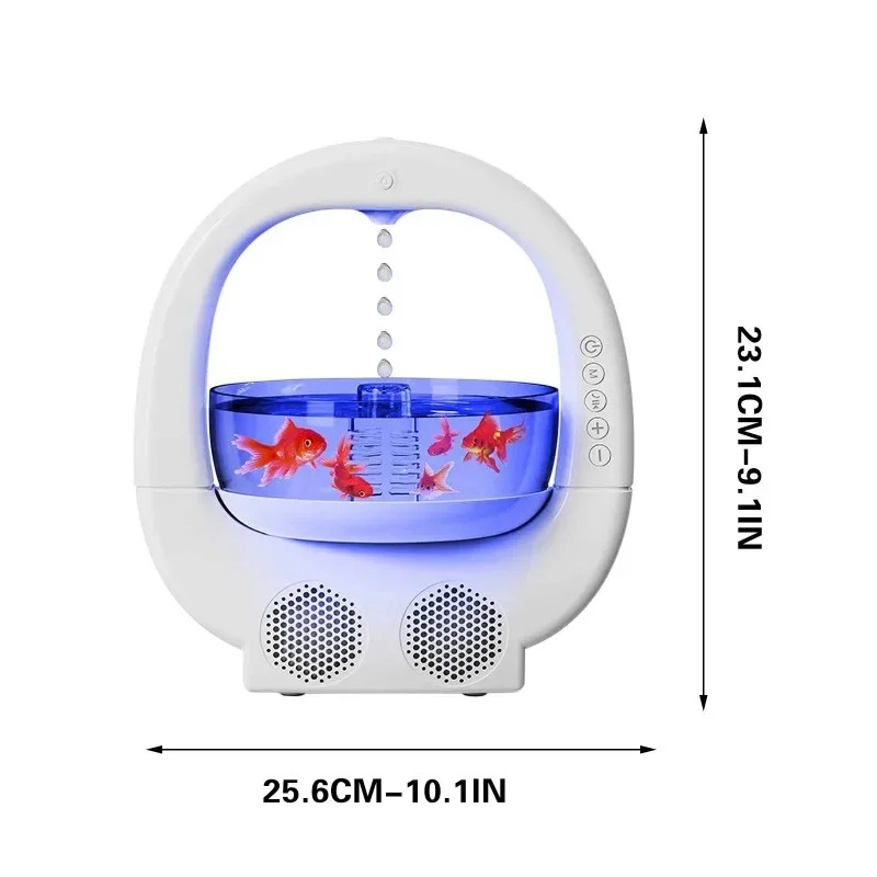 Aquarium 3-en-1 : Diffuseur d’Huile Essentielle, LED Ambiance & Enceinte Bluetooth – Image 5