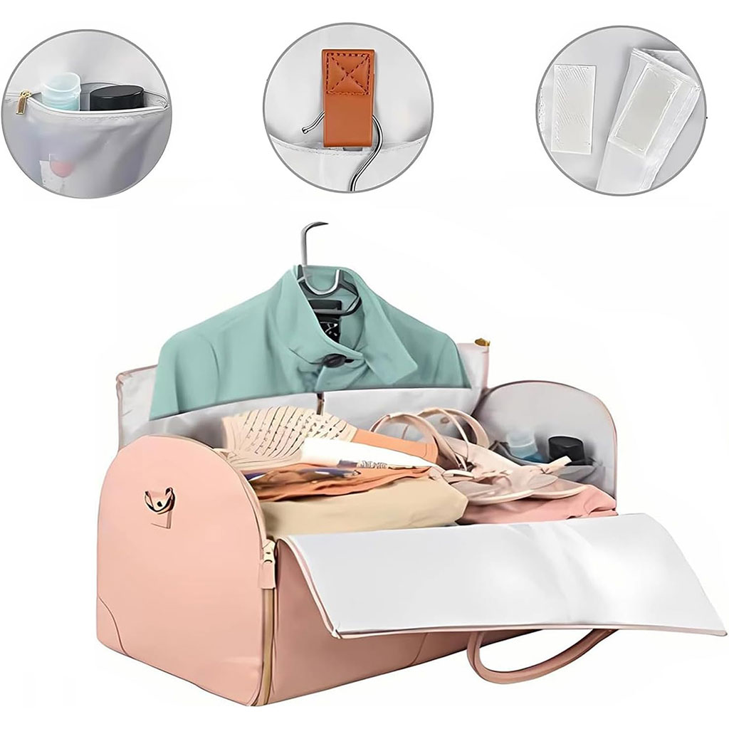 Sac de voyage tendance en PU Grand Capacité et Pliable – Image 4