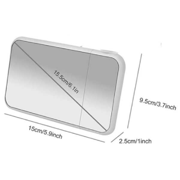 Réveil Numérique Miroir LCD 6″ avec Projecteur d’Heure 1080° – Image 4