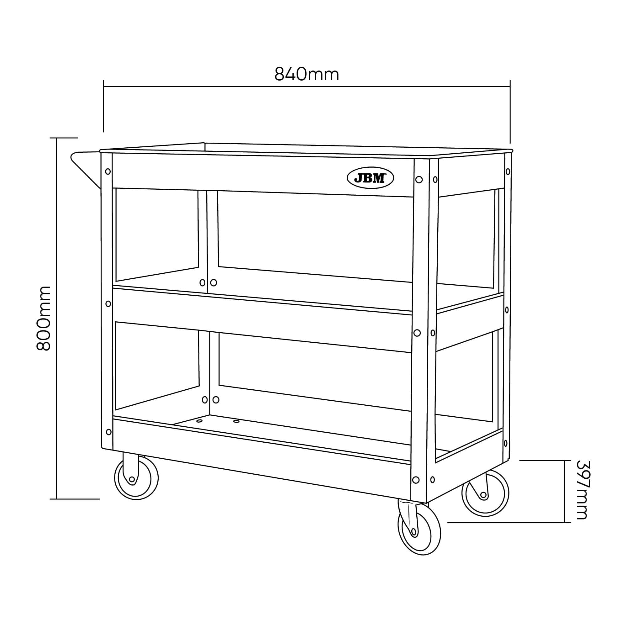 CHARIOT D’ATELIER 3 PLATEAUX REF: 51576 – Image 5