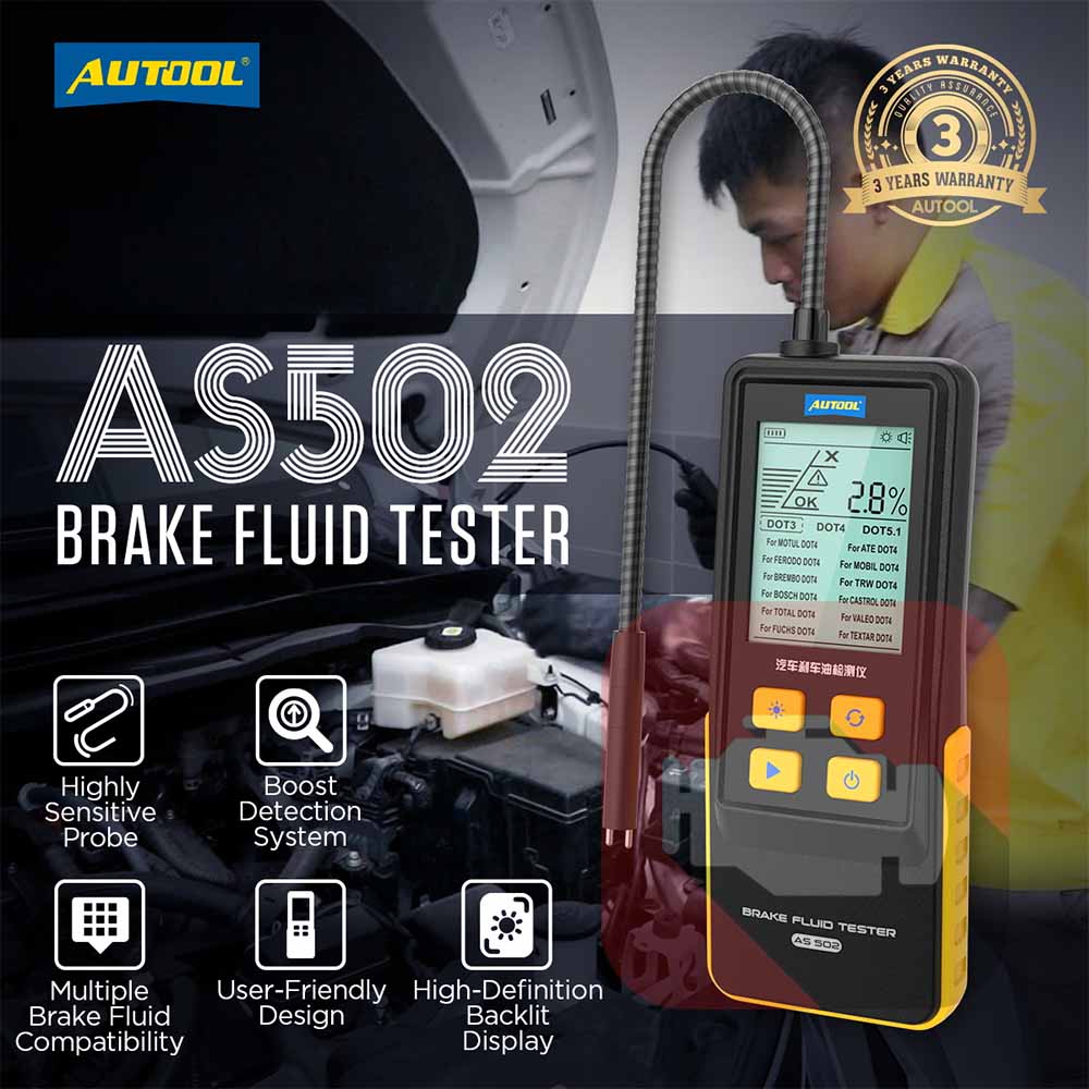 AUTOOL AS502, le Testeur de Liquide de Frein Universel – Un Outil Indispensable pour une Conduite Sécurisée – Compatible DOT3, DOT4, DOT5.1, ENV4 🎯🔬 – Image 7