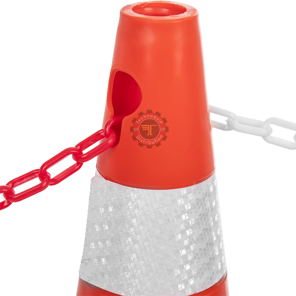 Cône signalisation PVC double réfléchissant avec base pondérée zeplin – Image 3