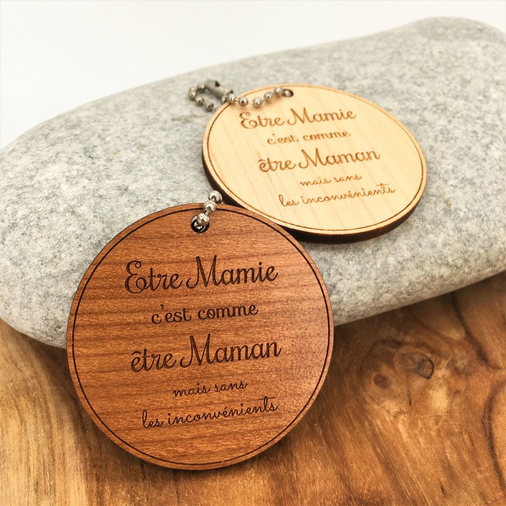 Porte-clés bois Etre mamie – Image 5