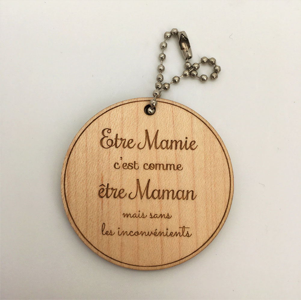 Porte-clés bois Etre mamie – Image 4